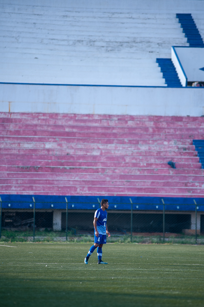 Long shot of BFC's senior team player, Nishu Kumar featuring for their B team.